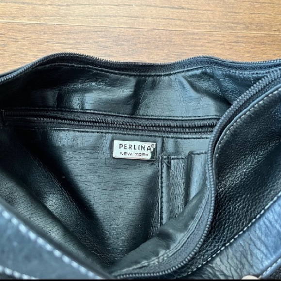 Perlina New York Handbag - Black Leather - Picture 4 of 5
